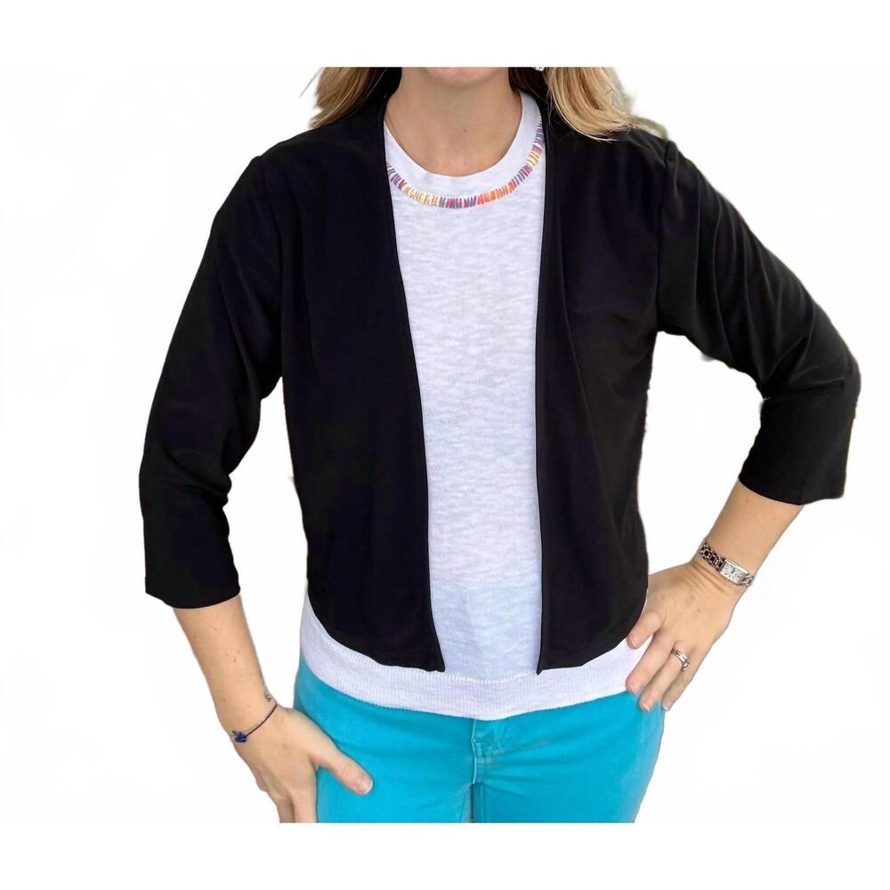 NEW FASHQUE bolero shrug jacket in black